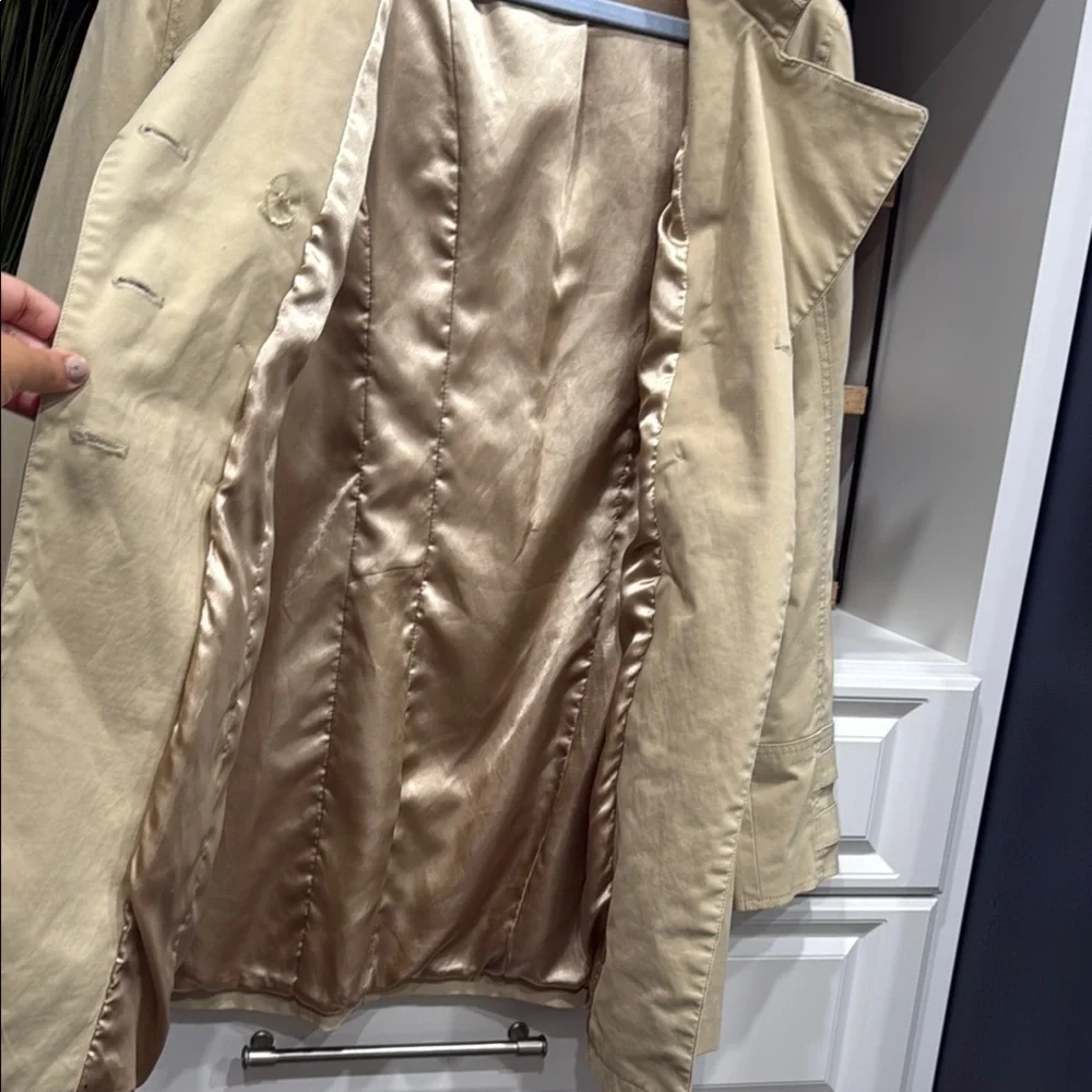 New York & Company Beige Trench Coat - Picture 11 of 12